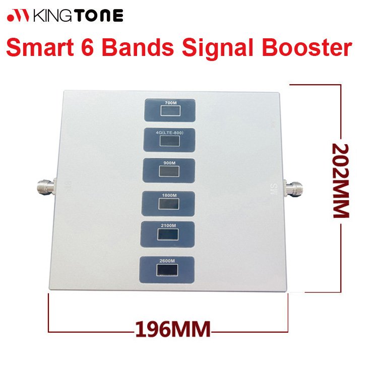 New B28 B20 B8 B3 B1 B7 6 Band Cellular Signal Repeater Amplifier 700 800 900 1800 2100 2600 Mobile Signal Booster 3G 4G 5G